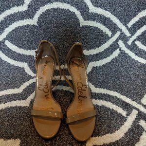 6.5 Sam Edelman Nude Patent Leather High Heel